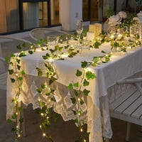 SOLARNI Umjetni IVY GARLAND Lažni biljke, bršljani listovi sa žicama, viseći ivy svjetla za spavaću