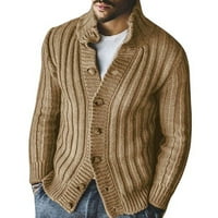 Munlar smeđi kožni jakni muškarci - modni jeseni zimski džemper labavi ogrtači kapute božićni zimski