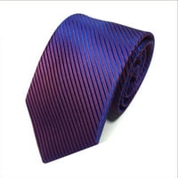 Muškarci Striped Classic poliesterska kravata Jacquard tkani vjenčani odijelo party dectie ljubičasta