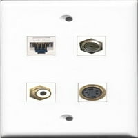 Riteav - Port RCA White i Port COA kablovska TV - F-tipa i priključak S-Video i Port CAT5E Ethernet