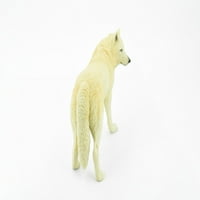 Bijeli vuk, Arktički vuk, muzejski kvalitet, ručno oslikano, guma životinja, obrazovna, realna, figura,