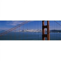 Panoramske slike PPI118906L most ovjesa sa gradom u pozadini Golden Gate Bridge San Francisco California