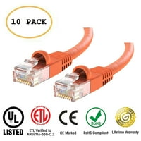Huetron Cat Ethernet kabel Mačka bez namotanih mrlja 0. stopa - računar LAN mrežni kabel, narandžasta