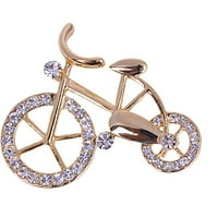 Hesoicy Fashion Legura Rhinestone Inlaid Bicycle Brooch Pin Značka dekor Nakit Poklon