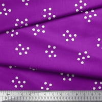 Soimoi Purple Rayon Tkanina Dot Sažetak Ispis tkanina od dvorišta