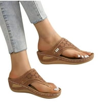Leesechin Wedge Sandale za žene Clearence Ležerne prilike ravne cipele Dame Beach Sandals Ljeto Neklizne