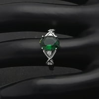 Angažovanje rođenog prstena Sterling Srebrna kubična cirkonija Ženska zbirka đumbira Lyne