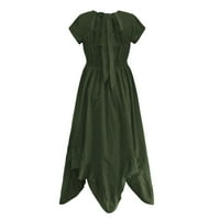 Haljine za tinejdžerske djevojke Little Vintage haljina Čvrsta kratka rukava Swing Retro Rockabilly