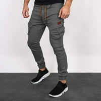 Corashan Muške hlače Ležerne prilike za muškarce pune boje sa velikim džepovima i nogama za muškarce povremene sportske kombinezone muške hlače