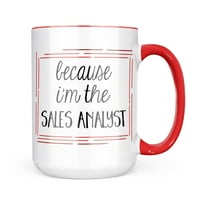 Neonblond jer sam prodajni analitičar smiješna izreka šalica za ljubitelje čaja za kafu