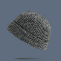 Dadaria Head Turbans za žene Unise Moda Topla zima Casual Pleted Hat Solid Boja Sve utakmica šešir Sive,