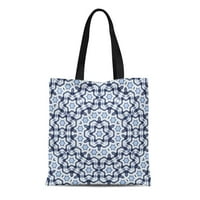 Platno torba marokanski svijetli etnički uzorak za apstraktno geometrijsku mandalu tepih trajno za višekratnu