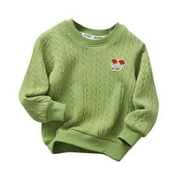 Kali_store džemper za dječake dječaci pulover dugih rukava, ležerni džemper pad odjeće zelena, 2- godine