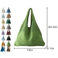 Haite Dame Tote dizajner torba Veliki kapacitet pletene torbe na ramenu gornje ručke žene modne kukičane