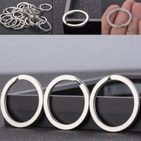 Polirani srebrni split prsten za ključeve ključeva HOOP HOOP HOLOP DIY