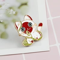 Unise Cartoon Animal Cat Emamel Brooch Pin Hat Barg Scarf Jewelry Značka dekor