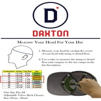 Daxton Strukturirani kapa za bejzbol šešir stari engleski A do Z Plotov Phot Photonic-crno, slovo t