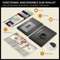 Tanka minimalistička kartica mens novčanik za airtag kožni novčanik, RFID blokiranje novčanika kreditne