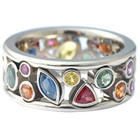 SKPBlutn prstenovi za žene djevojke elegantne vjenčane nakit bijeli draguljastih bakra veličine 6- prstenasti