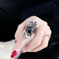 Najbolji poklon nakit modni prstenovi modni nakit retro & ametist inlay leptir prsten veličine plave