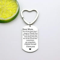 Oblik personalizirani pokloni Dan Keychain Rođendan Mama Heart Women Ostali krug Key prsten za silikonske