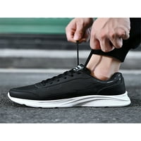 Avamo muške vodootporne tenisice okrugli nožni jogging lagana čipka za trčanje cipela crna bijela 9