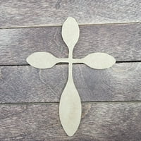 6 tanki ukrasni zidni križ # 31, nedovršeni oblik umjetnosti drveta drvenim izrezima zanata