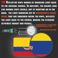 Reflektirajuće naljepnice za zastavu Kolumbija