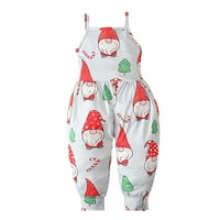 Božićne ponude Toddler Baby Girg Božić Camisole Jednodijelni rodper rodper dječji haljini habanje