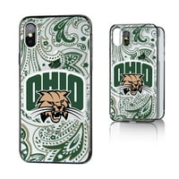 Ohio Bobcats iPhone Paisley Design Clear futrola