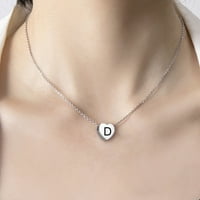 Clear pod $ cotonie ženska velikog slova ogrlicu za srčane privjeske ogrlicu