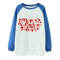 Valentinovo za majice Pokloni za žene Vole srce Grafički majica dugih rukava Raglan majica TOP TOP Tunic