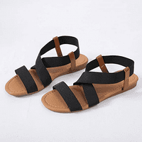 Elastične slatke ravne sandale za žene casual ljetne cipele za plažu Sandal za odmor za odmor gladijator