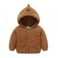 Toddler Kids Sherpa Fleece Duksevi jakna Zip Fau Shearling Topli kaput Dječaci Djevojke Ležerna odjeća