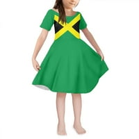 Jamajka zastava djevojke haljine veličine 13-godina izdržljiva škola labava a-line haljina casual dom