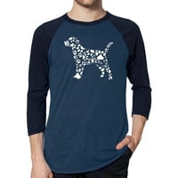 Muška majica Raglan bejzbol Word Art - Printova za pse