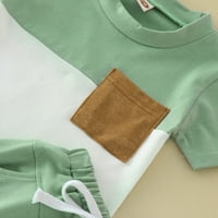 Dječaci dječake Djevojke kratki rukav odjeća za djecu za patchwork u boji džepni vrhovi hladnici odjeća
