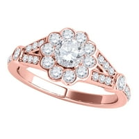 Mauli dragulji za angažovanje prstenova za žene Carat Halo vjenčani angažman dijamantski prsten 4-prong