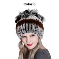Amaiiu Beanie Cap Dekorativni pleteni topli šešir jesen zimska zaštita uha odraslih rublje za pletenje