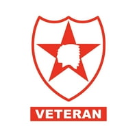 2. pešadijska divizija Veteran naljepnica naljepnica Die Rez - samoljepljivi vinil - Vremenska zaštitna - izrađena u SAD - Mnogo boja i veličina - 2ID 2. ID DRUGE D KOREA VET VET