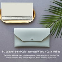 Wolliclymy PU kožne ženske gotovine novčanika od pune boje zamena pravokutnog gumba za brzo elegantne