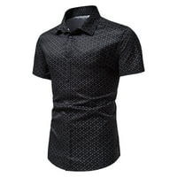 Košulje za muškarce Ljetna casual top košulja tiskani TOP kratki rukav Okrenite košulju ogrlicu Moda