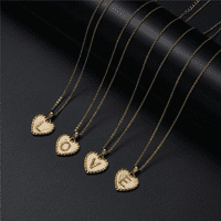 Početne ogrlice za teen Girls 14K pozlaćene sitnice Početne ogrlice Dainty Heart Privjesci ogrlice za žene