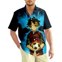 Plave brave Anime suho fit majice za muškarce, 3D tisak majica kratkih rukava, muška moda
