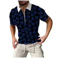 Tking modne muške majice Ljetni muški digitalni tisak kratkih rukava Golf Muški patentni patentni patentni