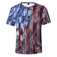Patriotic 4. jula T majice za ženska košulja za žensku zastavu USA Star Stripes majica kratkih rukava