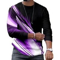 Muškarci Ležerni okrugli vrat Kratki rukav Linija 3D ispisana bluza sa majicom