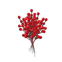 Berry Picks - Umjetno Crveno bobica Stems Crveni božićni ukrasi za Christma Tree Home Dekoru kao prikaz