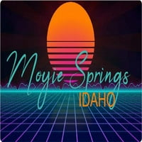 Moyie Springs Idaho Frižider Magnet Retro Neon Dizajn