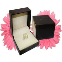 Dijamantni zaručni prsten za žene okrugli pasijans Gia certificirani 4-prong 0. Carat 14k zlato